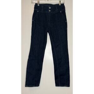 Pilcro Dark Wash Women's Two-Button Straight Leg Jeans Size 25 Petite